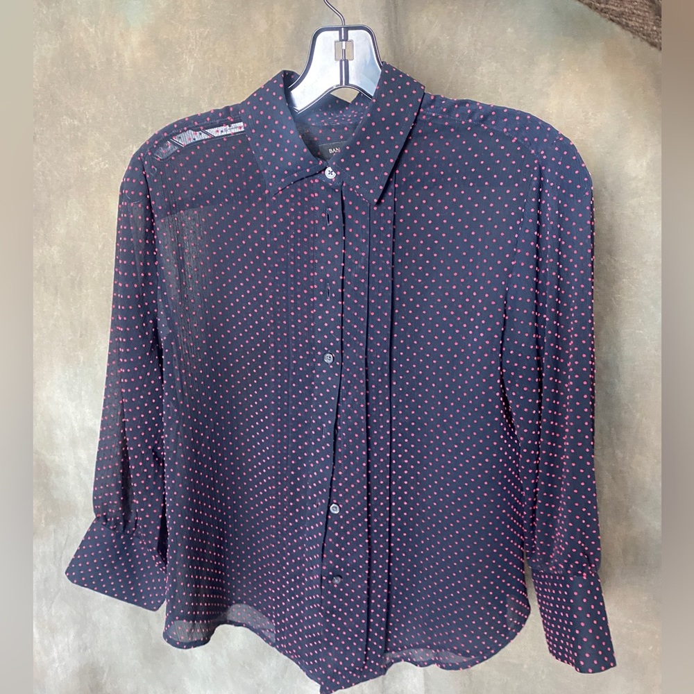 BR Sheer Spotted Blouse